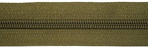 Jajasio Endlosreißverschluss mit Zipper 5mm (Autolock), 5 Meter, Reißverschluss endlos Auswahl aus 40 Farben/Farbe: 84 – Oliv