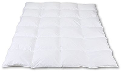 Down Duvet 4 x 6 Cassettes 90% Down 10% Feather (White) 720 g 135x200 720 g, Weiß, 135 x 200 cm