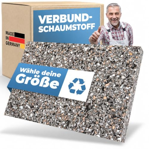 Saarschaum Verbundschaum Platten RG 120 • 202x102x3cm • Premium Verbundschaumstoff Schaumstoffplatten • Hartschaumstoff Meterware • Schwerschaum Dämmplatten Schallisolierung