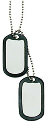 Miltec Dog Tag US Leerkarte für Erwachsene, Edelstahl, Einheitsgröße, grau