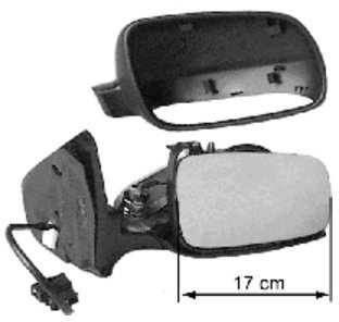 VAN WEZEL 5888816 Außenspiegel Seitenspiegel Rechts Elektrisch Beheizbar Kompatibel mit VW Golf 4 Schrägheck 1J1 für Links-/Rechtslenker 3B0857538BGRU 1J1857522G 1J1857508K01C