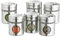 KitchenCraft Home Made Spice Jars / Herb Pots, Stainless Steel, Set of 6, Silver