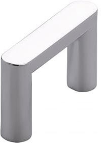 SIRO Möbelgriff Heusweiler, Schlicht, Druckguss chrom glänzend, 40 mm x 24 mm x 8 mm, LA 32 mm, 1601-40ZN1