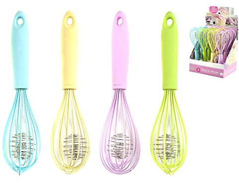 HABI 8823900 - Set di 12 fruste in silicone con manico antiscivolo Ass utensili da cucina