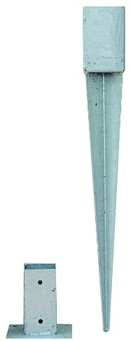 NOOR Manguitos de Impacto para Asfalto de 7 x 7 cm, de Acero Inoxidable, para Madera Cuadrada, Soporte para Postes con Agujeros para Tornillos para un Uso fácil