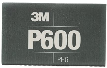 3M Hookit Flexible Abrasive Handblatt 34339, P600, langlebig, Primer Sanding, Clear Coat Scuffing, 14,0 x 17,3 cm, 25 Blatt/Karton