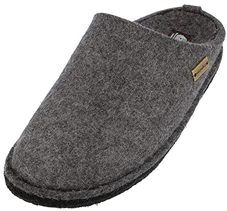 Haflinger Tofflor för kvinnor och män Flair Soft 311010, storlek:44, Färg:grå