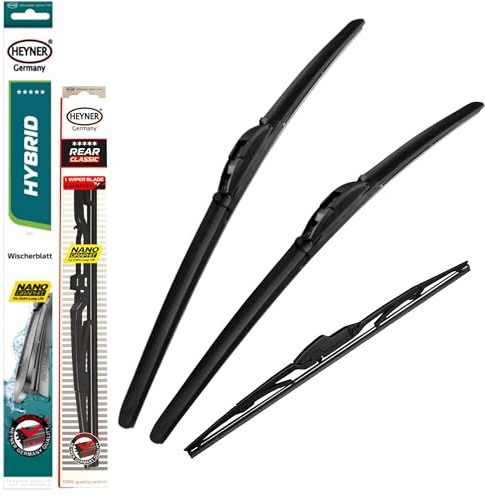 HEYNER Wiper Blades Fits Mitsubishi Outlander 2012-On Full Set Hybrid Windscreen Wipers HH2618H12ARC