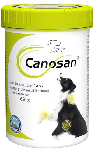 CANOSAN Gelenk Pellets für Hunde 650 g Langzeitvorrat - Grünlippmuschel | Original Gonex - zur Unterstützung von Gelenken & Beweglichkeit