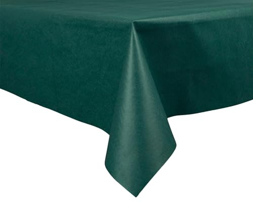 Sensalux Vlies Tischdecke, 1,50 x 3 m, Grün, abwaschbar | wasserabweisend, stoffähnliche Tischdecke, OEKO-TEX, Party Geburtstag Hochzeit Catering Event