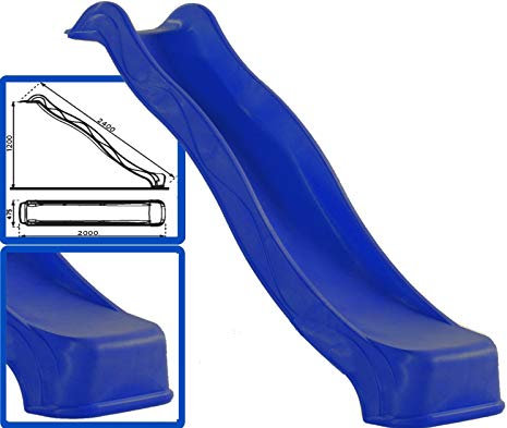 Loggyland Anbaurutsche Wellenrutsche 2,40 blau - TÜV/GS