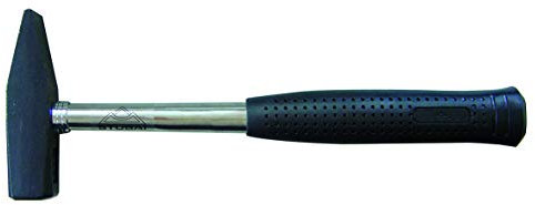 Stubai 100208 Marteau de serrurier DIN 1041 avec poignée tubulaire en acier/manche en caoutchouc, Noir/argent, 500 g