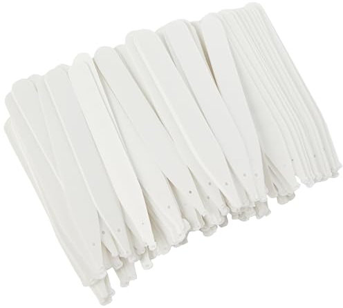 Merriway® BH01192 (100 Pcs) Plastic Plant Labels, White 150 mm (6 Inch) - Pack of 100 Pieces