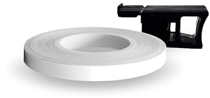 4R Quattroerre.it 10296 Wheel Stripes Tiras Adhesivas para Llantas de Moto con Aplicador, Blanco Raza, 7 mm x 7 mt