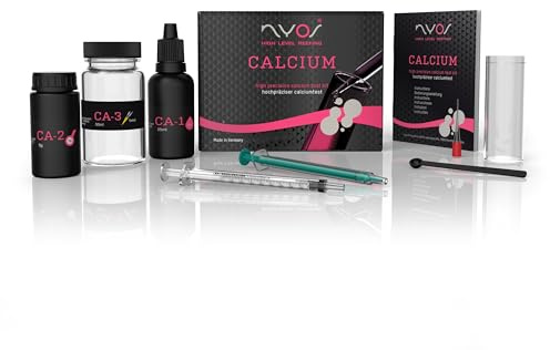 NYOS® Calcium Reefer Testkit für Meerwasseraquarien - Präziser Meerwassertest mit 5 mg/l Genauigkeit, 50 Tests, Laborstandard