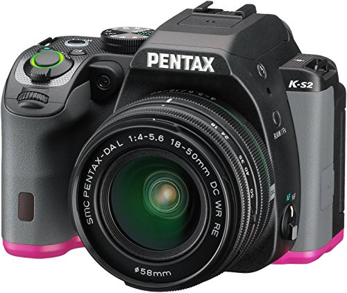 Pentax K-S2 Appareil photo reflex numérique 3 (7,62 cm) 20 Mpix Wi-Fi HDMI USB Noir/Rose + Objectif DAL 18-50 mm WR