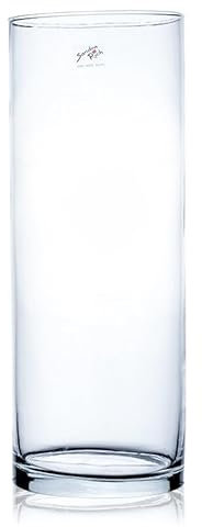 Sandra Rich Glasvase, Dekoglas CYLI Zylinder H. 38cm D. 15cm Glas