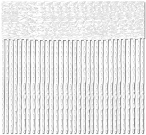 Bestlivings Cortina de hilos 140 x 240 cm, con protección contra insectos, color blanco perla