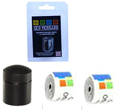 geo-versand Nano magnetisk med 2 loggränder Geocaching Versteck, behållare, dos, döljning, vattentät mikro