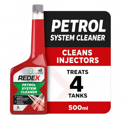 Redex Petrol System Cleaner 500ml, Petrol Injector Cleaner To Remove Harmful Deposits, Maximise Performance & Increase Fuel Economy Fuel Additives For Petrol Engines, Suitable For Hybrids