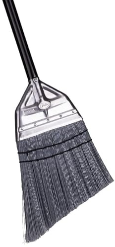 Fuller Brush Angle Broom – Heavy Duty Broom with Split End Bristles, Steel Handle, Indoor/Outdoor Floor Sweeper for Home, Garage, Patio