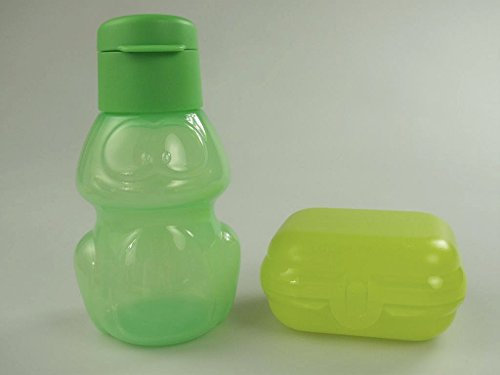 TUPPERWARE To Go Mini-Twin limette Gr.1+ Eco Trinkflasche 350 ml Frosch grün