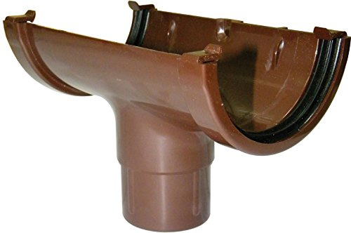 Floplast 76mm Brown (Running Outlet) Miniflo Guttering for shed, Porch, Conservatory, Out Building, etc Full Range NOT for Standard House guttering - Smaller