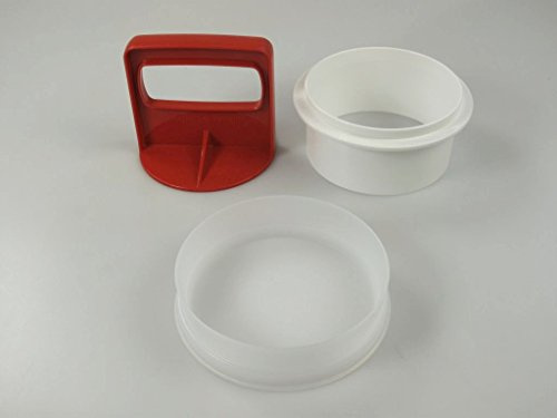 TUPPERWARE Küchenhelfer Hamburger-Maker Former Presse Frikadellen + Behälter 15261