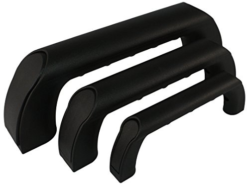 3D24 10 x Comfort Griff 120 mm, Kunststoff PA mit Abdeckkappen