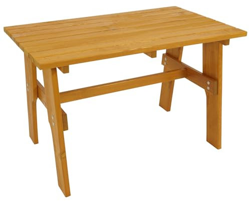 DEGAMO Gartentisch Freital 72x120cm, Holz Massive Kiefer, hell lackiert, Outdoor