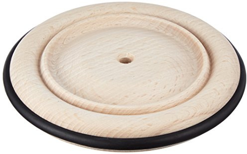 Rayher 6122300 Holzrad mit Gummiring, 120 mm ø