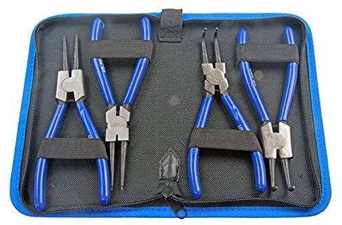 US PRO Professional 4pc 7 inch Circlip Pliers Internal External Set in Canvas Case B2064