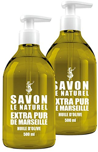 Savon Le Naturel - Extra Pur de Marseille à l'Huile d'Olive 500ml - Lot de 2