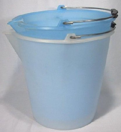 Stefanplast Industrieimer, Polyethylen, mit Auslauf, Neutral/Hellblau, 12 Liter