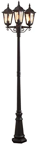 Konstsmide Firenze 7217 Standleuchte (B: 57,5cm T: 57,5cm H: 220cm, 3x100W, IP43) matt-schwarz