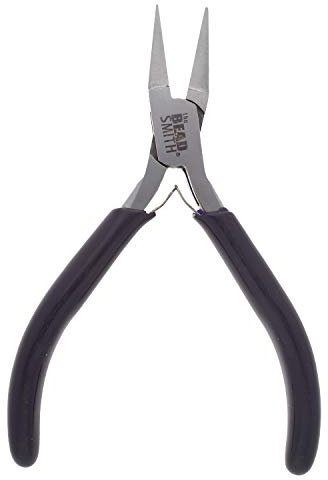 The Beadsmith Flat Nose Pliers – Economy Line – 4.5 inches (114mm) – Vinyl Grip Handle with Double Leaf Springs – Jewelry Making Tool for Creating Bracelets, Earrings and Necklaces