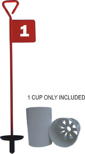 Putting Green Flag (Red) with Hole Cup