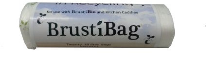 BrustiBag Kompostierbare Beutel 10 Liter kompostierbar Staubbeutel, Rolle von 20