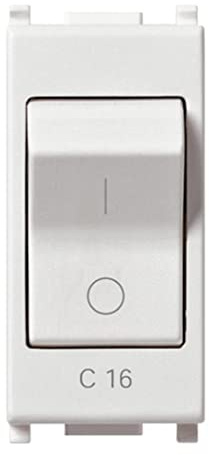 Vimar Serie supporto da parete – Interruttore Magnetoter Mico 1 Polo + Neutral C16 230 V Bianco
