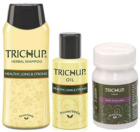Beautiful Hair Care Kit Trichup (Hair Oil, Shampoo, Conditioner, Tablet) (Green) by Vasu Healthcare Pvt. Ltd.