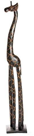 50cm Holz Giraffe Holzgiraffe Deko Afrika Style Handarbeit Fair Trade Dunkel Schlicht