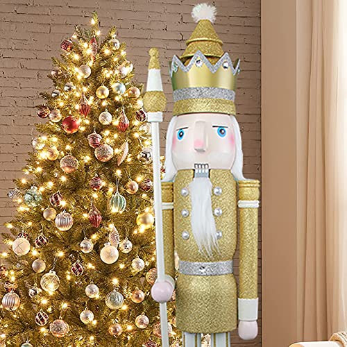 CDL L/4 pies/120 cm/4 pies/4 pies/120cm tamaño Natural Grande/Gigante LR Brillo Navidad Cascanueces de Madera Rey y Ornamento de Soldado muñeca Regalo Escaparate/Casa Decorativo K29