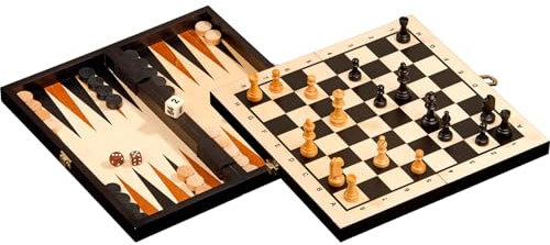Philos Backgammon 3 in 1 Reis Set 30mm