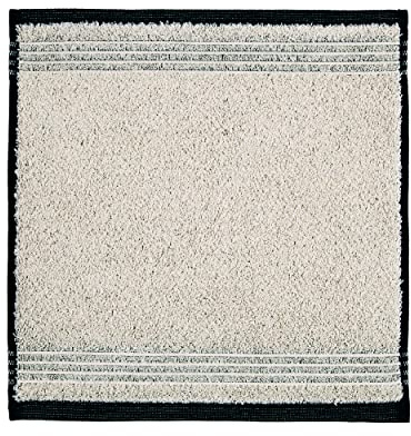 Möve Eden Melange Seiftuch 30 x 30 cm aus 90% Baumwolle, 10% Leinen, Nature/Black