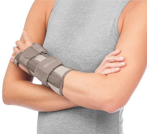 MUELLER Sports Medicine Reversible Wrist Stabilizer with Splint, Wrist Pain Relief Support for Men and Women, Ideal for Carpal Tunnel, Tendinitis, Arthritis, Taupe, Large/X-Large