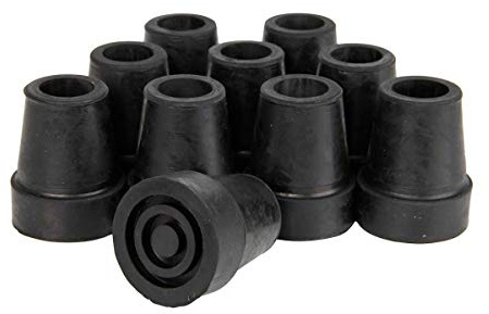 Days Standard Ferrules, Designed to Offer Additional Stability to Walking Sticks, Easy to Apply, Protects Furniture and Floor, 19mm, Pack of 10