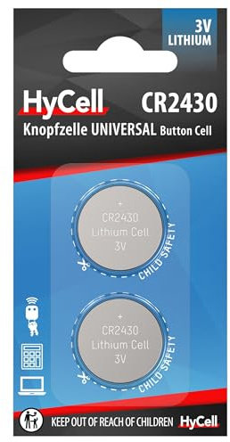 ANSMANN 5020172 CR2430 - Pila a bottone al litio per apriporta garage, sistema di allarme, scatto radio, argento