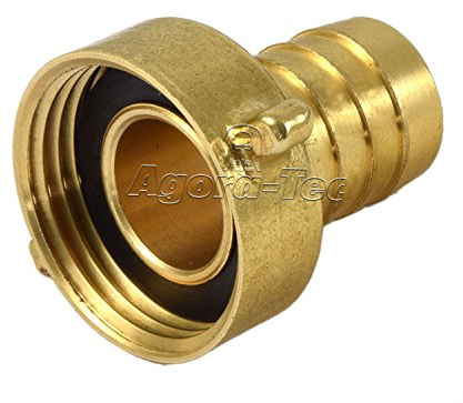 Agora-Tec latón Boquilla Manguera 3/4 (19 mm) a 1 IG (30,3) de la Industria qualtät con junta plana para manguera de jardín con un diámetro interior de 19 mm