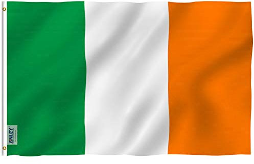 ANLEY Fly Breeze 3x5 Foot Ireland Flag - Vivid Color and UV Fade Resistant - Canvas Header and Double Stitched - Irish National Flags Polyester with Brass Grommets 3 X 5 Ft
