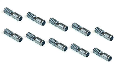 Gedotec Möbelverbinder Metall Führungsstift Verbindungsstifte für Zargentische & Ausziehtische | Stahl hell chromatiert | 8 mm Bohrlöcher | 10 Stück - Möbel-Beschläge Stifte für Tisch-Ausziehbeschlag